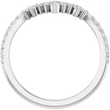 Side View of White Gold Curved Diamond Crown Band variant--14K-white-gold variant--Diamond-Lab variant--Diamond-Nat variant--Platinum