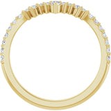 Side View of Yellow Gold Curved Diamond Crown Band variant--14K-yellow-gold variant--Diamond-Lab variant--Diamond-Nat