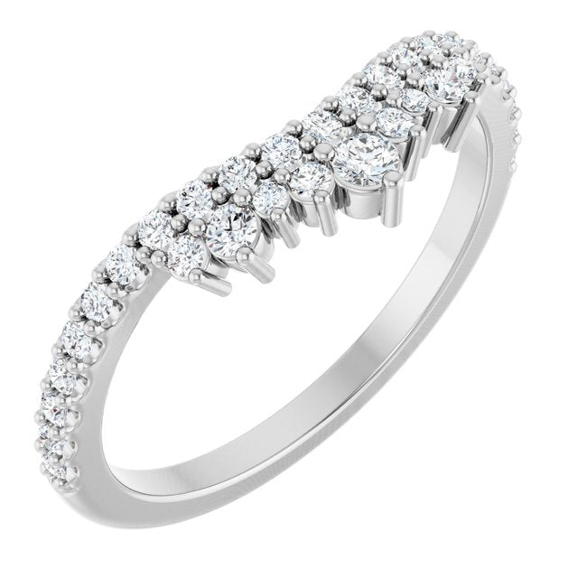 Diamond crown band in 14K white gold with matched diamonds variant--14K-white-gold variant--Diamond-Lab variant--Diamond-Nat variant--Platinum