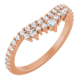 Diamond crown band in 14K rose gold with soft crown silhouette variant--14K-rose-gold variant--Diamond-Lab variant--Diamond-Nat