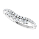 White Gold Diamond Crown Wedding Band variant--14K-white-gold variant--Diamond-Lab variant--Diamond-Nat variant--Platinum