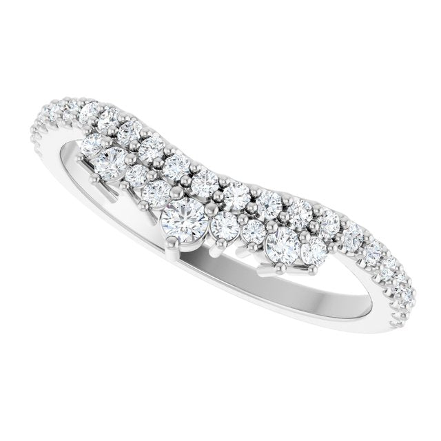 White Gold Diamond Crown Wedding Band variant--14K-white-gold variant--Diamond-Lab variant--Diamond-Nat variant--Platinum
