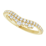 Yellow Gold Diamond Crown Wedding Band variant--14K-yellow-gold variant--Diamond-Lab variant--Diamond-Nat