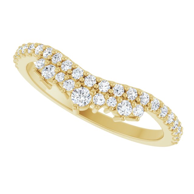 Yellow Gold Diamond Crown Wedding Band variant--14K-yellow-gold variant--Diamond-Lab variant--Diamond-Nat