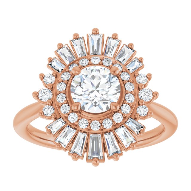 14K Rose 5.8 mm Round .5CTW Natural Diamond Semi-Set Engagement Ring/4-CT variant--.75CT variant--Round variant--.75CT variant--14K-rose-gold