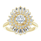 Engagement ring setting with baguette and round diamonds/2-CT variant--.5CT variant--Round variant--.5CT variant--14K-yellow-gold