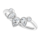 White Gold Bezel Set Diamond Wedding Band variant--14K-white-gold variant--Diamond-Lab variant--Diamond-Nat variant--Platinum
