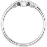 White Gold Bezel Set Diamond Contour Band Side View variant--14K-rose-gold variant--Diamond-Lab variant--Diamond-Nat