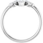 White Gold Bezel Set Diamond Contour Band Side View