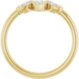 Yellow Gold Bezel Set Diamond Contour Band Side View variant--14K-yellow-gold variant--Diamond-Lab variant--Diamond-Nat