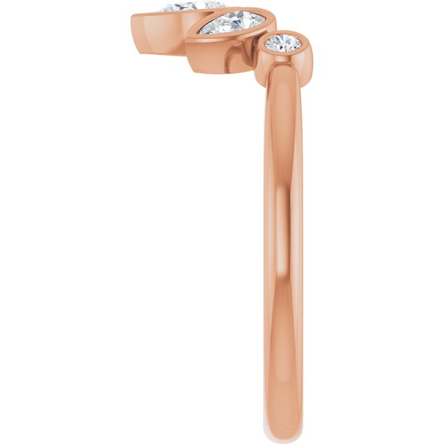 Rose Gold Bezel Set Diamond Wedding Ring variant--14K-rose-gold variant--Diamond-Lab variant--Diamond-Nat