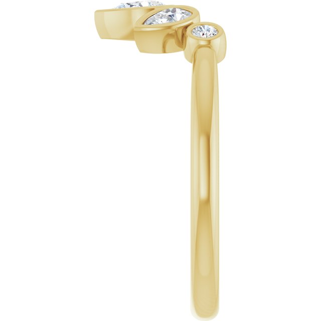 Yellow Gold Bezel Set Diamond Wedding Ring variant--14K-yellow-gold variant--Diamond-Lab variant--Diamond-Nat