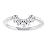 Ampi curved diamond band in 14k gold variant--14K-white-gold variant--Platinum