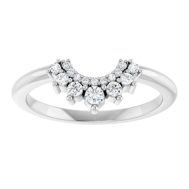Ampi curved diamond band in 14k gold variant--14K-white-gold variant--Platinum