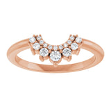 Rose Gold Ampi Diamond Curved Band variant--14K-rose-gold