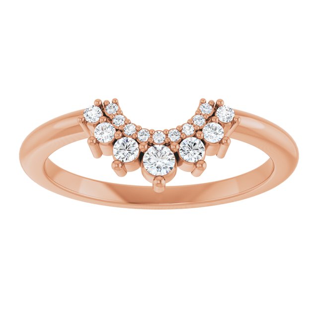 Rose Gold Ampi Diamond Curved Band variant--14K-rose-gold