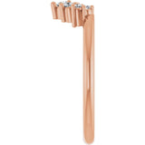Rose Gold Ampi Diamond Curved Band Side View variant--14K-rose-gold