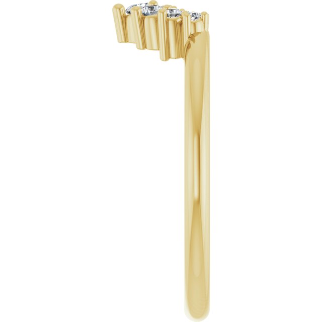 Yellow Gold Ampi Diamond Curved Band Side View variant--14K-yellow-gold