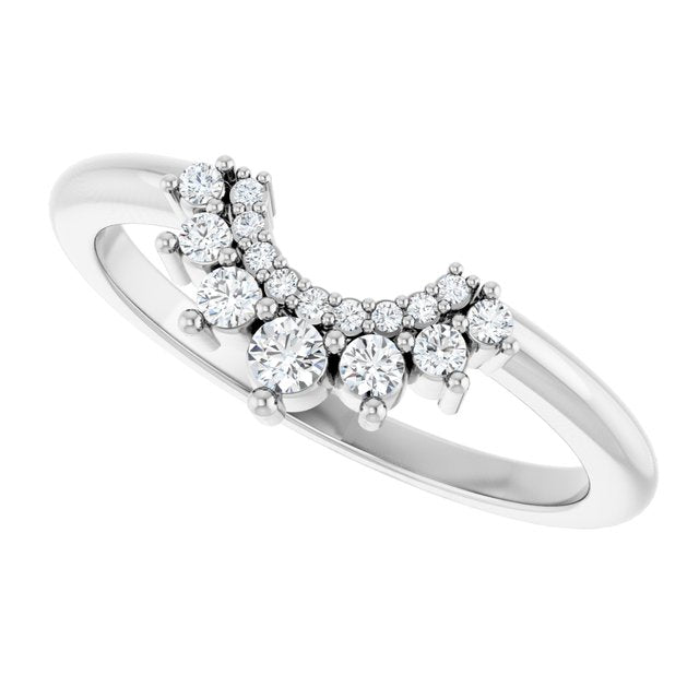 White Gold Ampi Diamond Curved Ring variant--14K-white-gold variant--Platinum