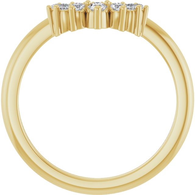 Yellow Gold Ampi Curved Band Side View variant--14K-yellow-gold