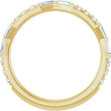 Yellow Gold French-Set Diamond Wedding Band variant--14K-yellow-gold variant--Diamond-Lab variant--Diamond-Nat