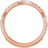 French-set diamond band white gold, full ring side view variant--14K-rose-gold variant--Diamond-Lab variant--Diamond-Nat