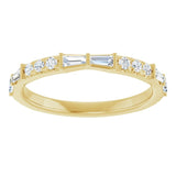 Yellow Gold French-Set Tapered Baguette Diamond Ring variant--14K-yellow-gold variant--Diamond-Lab variant--Diamond-Nat