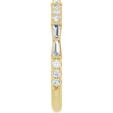 Yellow Gold French-Set Tapered Baguette Diamond Band variant--14K-yellow-gold variant--Diamond-Lab variant--Diamond-Nat