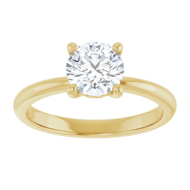 Engagement Ring Mounting variant--Round variant--1CT variant--14K-white-gold