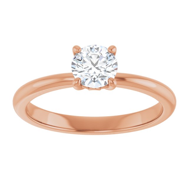 Engagement Ring Mounting variant--Round variant--1CT variant--14K-yellow-gold
