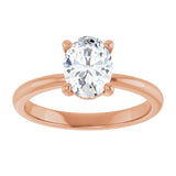 Engagement Ring Mounting variant--Oval variant--2CT variant--14K-yellow-gold