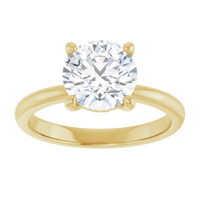 Engagement Ring Mounting variant--Round variant--2CT variant--14K-white-gold