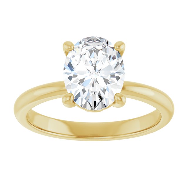Engagement Ring Mounting variant--Oval variant--2CT variant--14K-white-gold