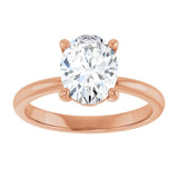 Engagement Ring Mounting variant--Oval variant--3CT variant--14K-yellow-gold