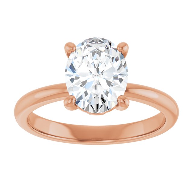 Engagement Ring Mounting variant--Oval variant--3CT variant--14K-yellow-gold