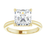 Engagement Ring Mounting variant--Asscher variant--3CT variant--14K-white-gold