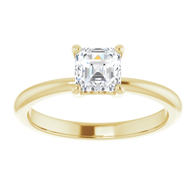 Engagement Ring Mounting/2-CT variant--.5CT variant--Asscher variant--.5CT variant--14K-white-gold