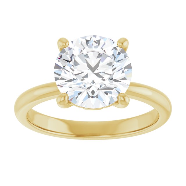 Engagement Ring Mounting variant--Round variant--3CT variant--14K-white-gold