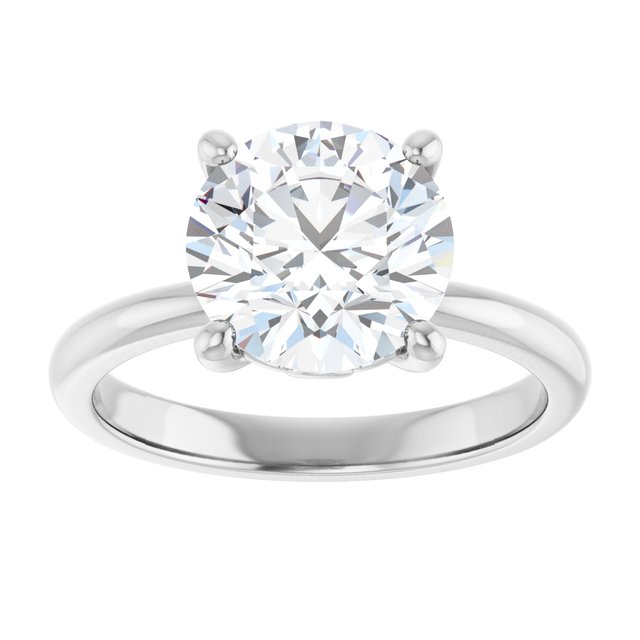 Engagement Ring Mounting variant--Round variant--3CT variant--14K-rose-gold