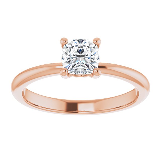Engagement Ring Mounting variant--Cushion variant--1CT variant--14K-yellow-gold