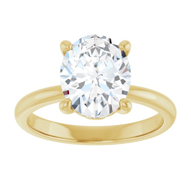 Engagement Ring Mounting variant--Oval variant--3CT variant--14K-white-gold