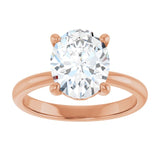 Engagement Ring Mounting variant--Oval variant--3CT variant--14K-rose-gold