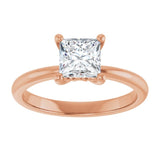 Engagement Ring Mounting variant--Square variant--1CT variant--14K-white-gold