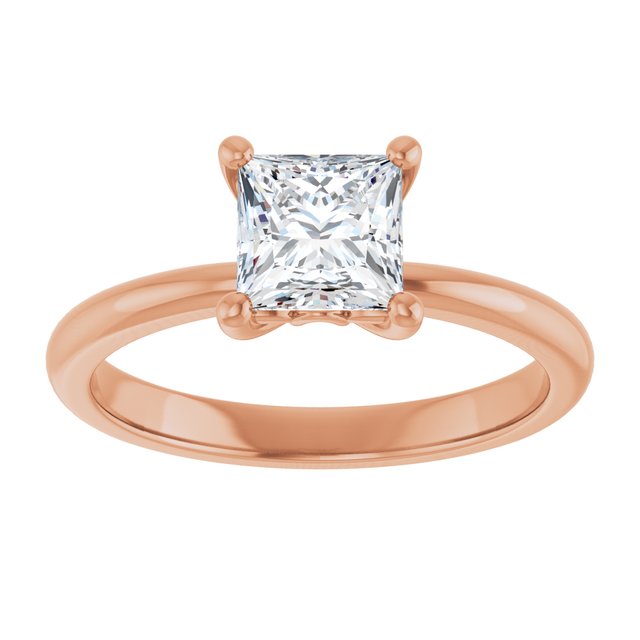 Engagement Ring Mounting variant--Square variant--1CT variant--14K-white-gold
