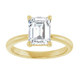 Engagement Ring Mounting variant--Emerald variant--2CT variant--14K-white-gold