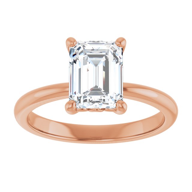 Engagement Ring Mounting variant--Emerald variant--3CT variant--14K-yellow-gold