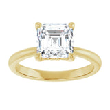 Engagement Ring Mounting variant--Asscher variant--2CT variant--14K-white-gold