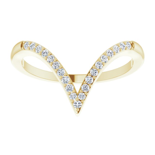 Chevron diamond band with subtle sparkle variant--14K-yellow-gold