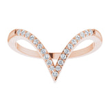 Diamond chevron ring in 14K rose gold variant--14K-rose-gold