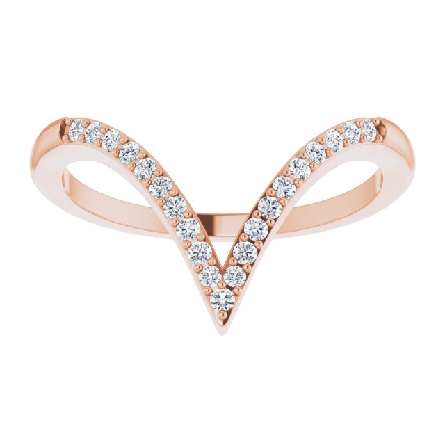 Diamond chevron ring in 14K rose gold variant--14K-rose-gold